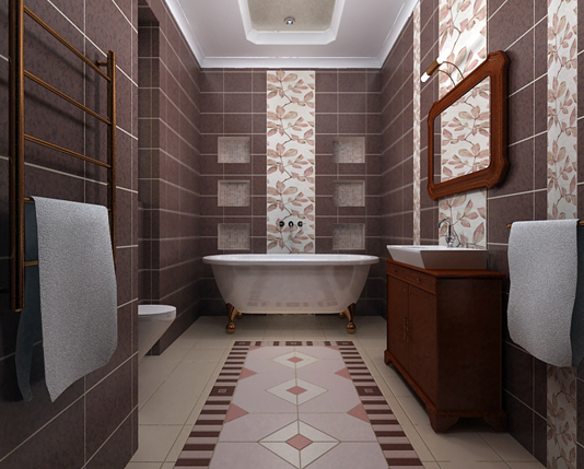 Визуализация интерьера ванной комнаты